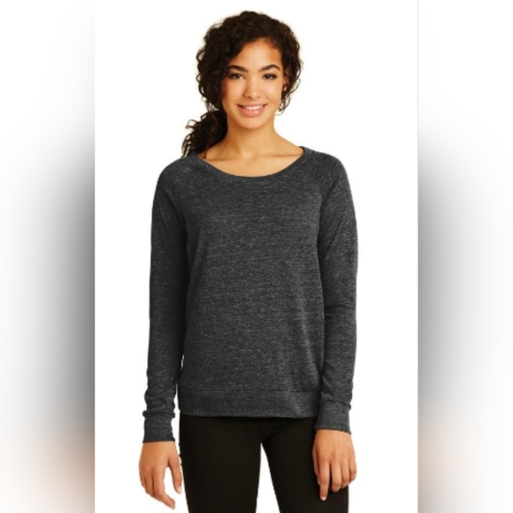 Alternative Charcoal Slouchy Pullover Top Size Small - Picture 1 of 6